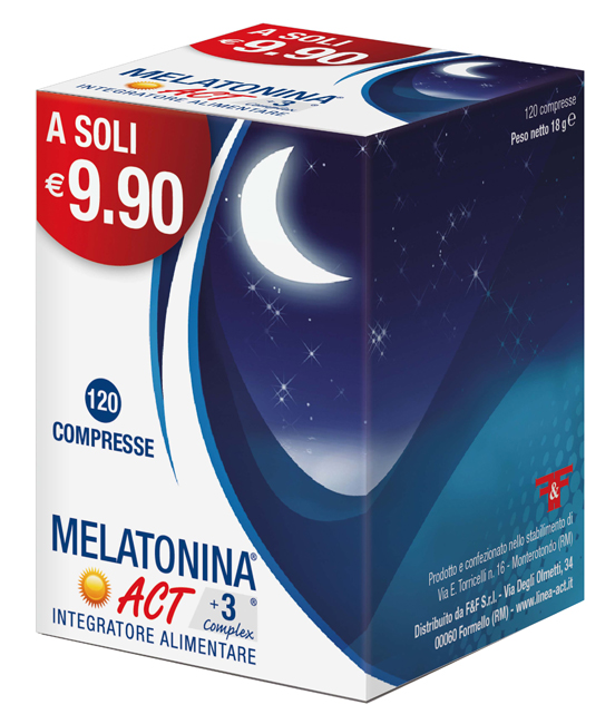 Melatonina Act +3 Complex 120 Cps