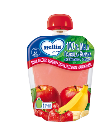 Mellin pouch mela/fragola/banana 90g