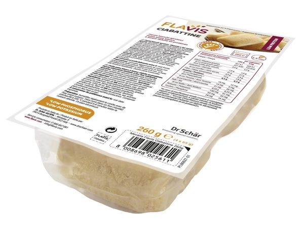 Flavis ciabattine panini bianchi aproteici 4pz da