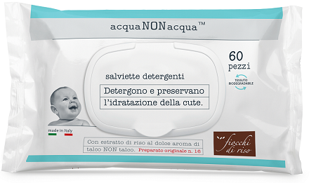 Fiocchi di riso acqua non acqua salviette detergen