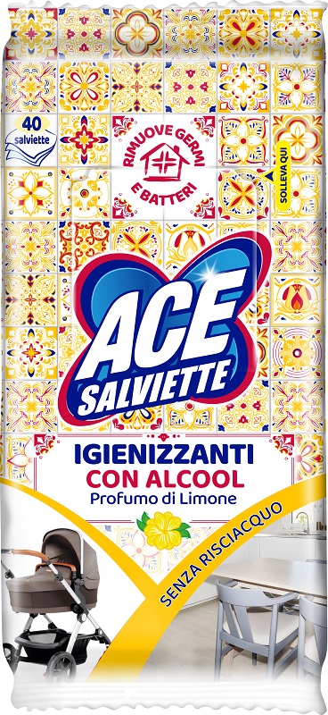 Ace salviette igienizzanti sgrassanti 40pz