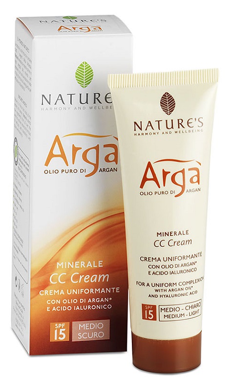 Nature'S Arga' Cc Cream Viso Medio Scura 50Ml