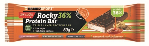 Rocky 36% prot bar caramel 50g