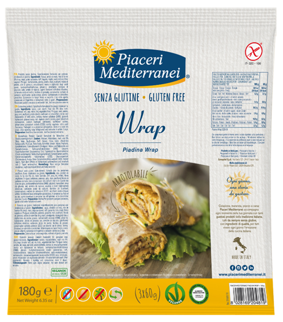 Piaceri mediterranei piadina wrap 180g