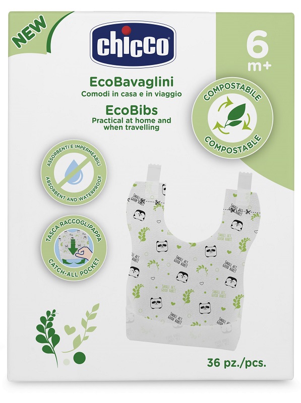 Chicco bavaglini monouso compostabili 36pz