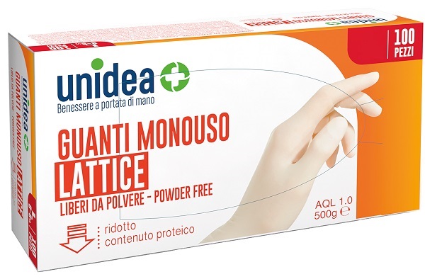 Unidea guanti lattice s 100pz