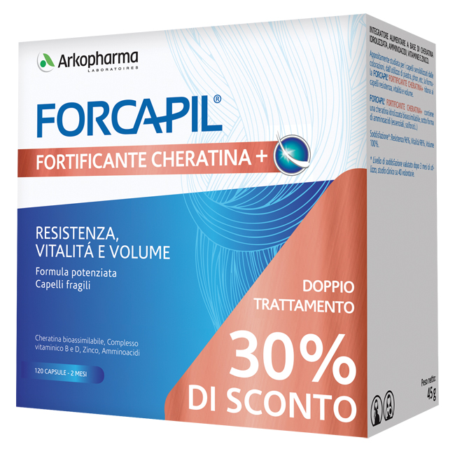 Forcapil Fortificante Cheratina+ Promo 60Cps+60Cps