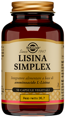 SOLGAR Lisina Simplex 50Cps Vegetali