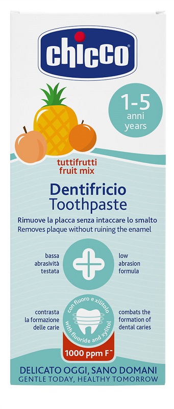 Chicco dentifricio tuttifrutti da 1 a 5 anni con f