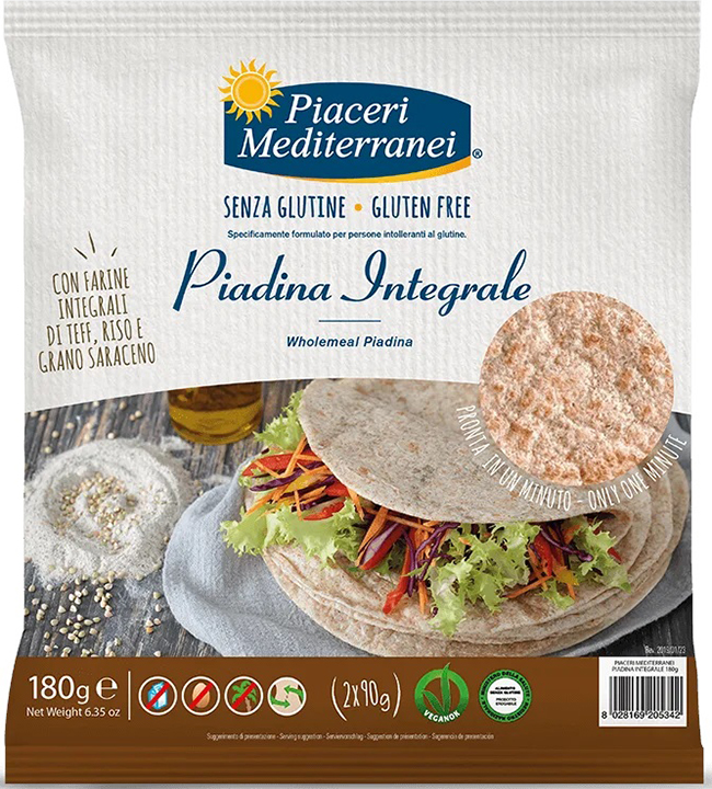 Piaceri medit piadina integrale 180g